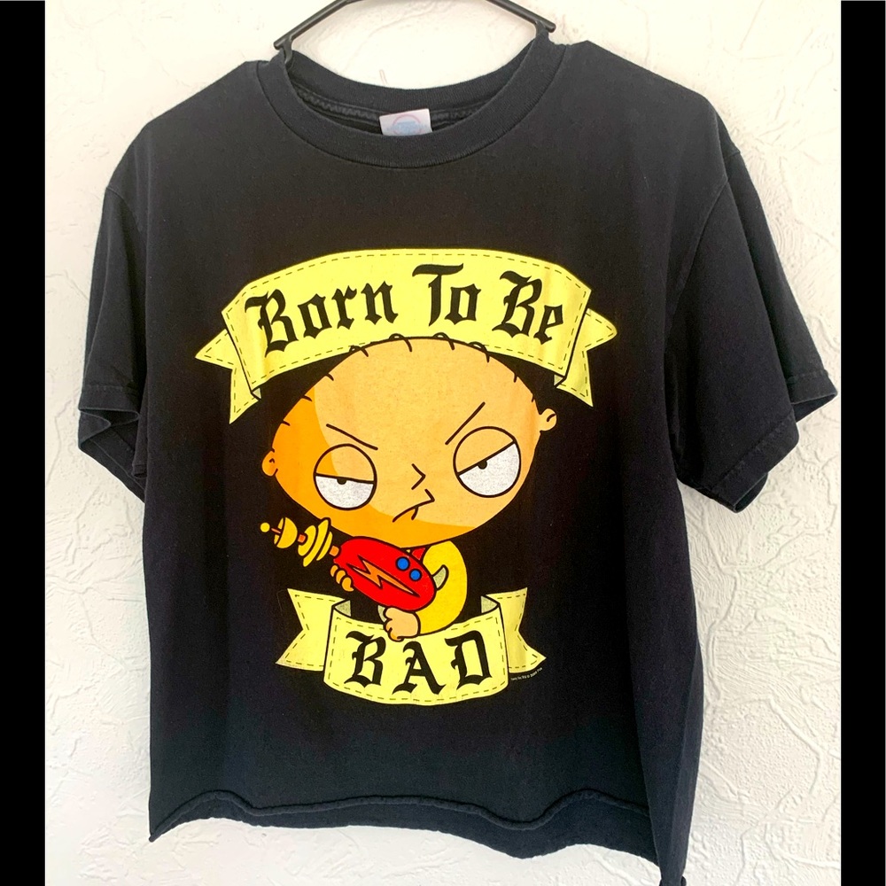 MENS VINTAGE FAMILY GUY STEWIE SHIRT SIZE MEDIUM BORN TO BE BAD